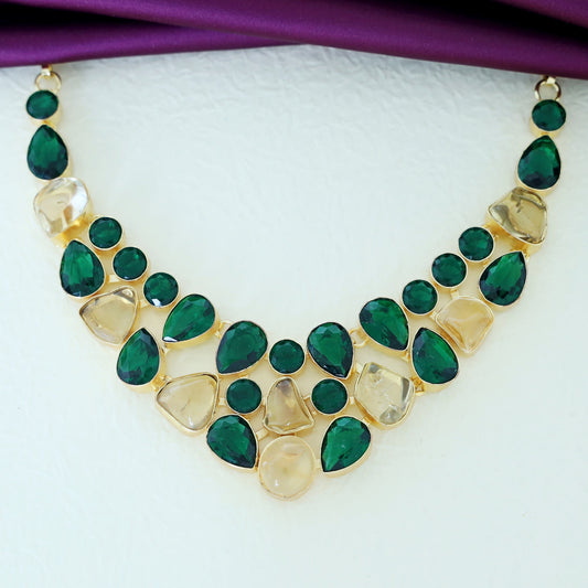 Emerald Citrine Necklace