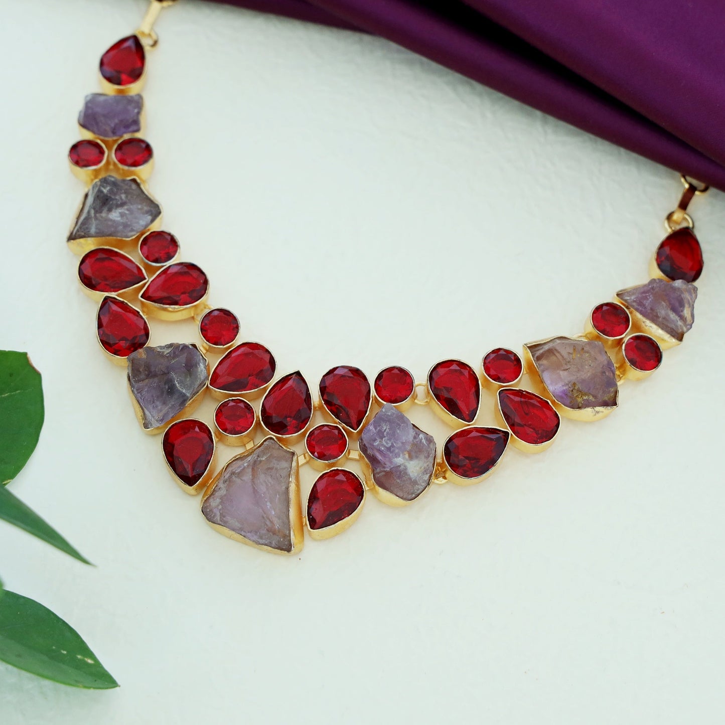 Ruby Amethyst Necklace